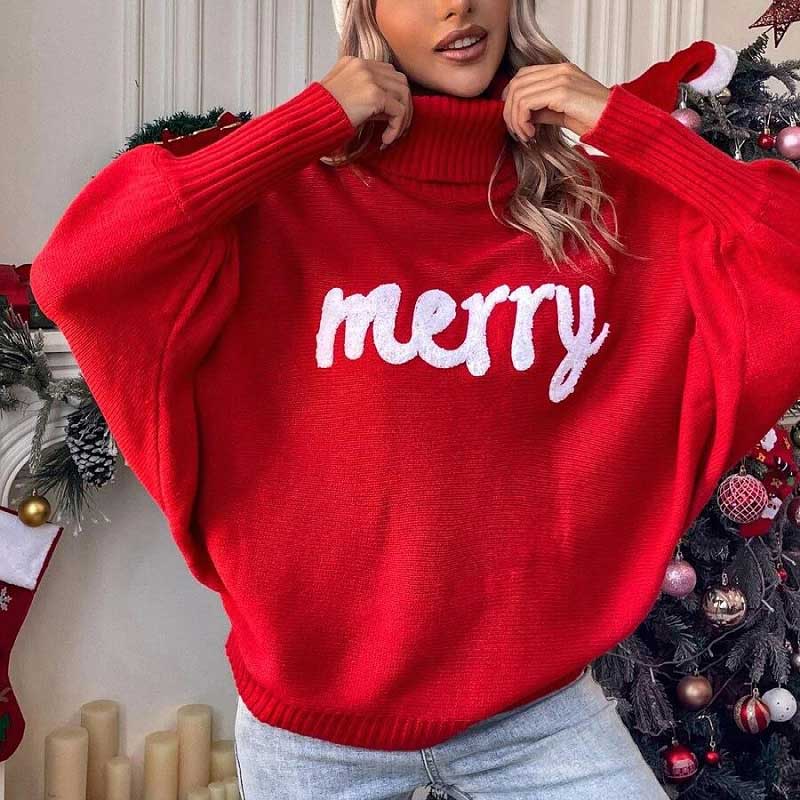 Lesmart Women's Fashion Christmas Sweater, Red / L Lesmart Women's Fashion Christmas Sweater, Red / L