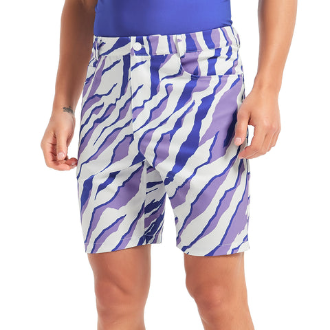 Lesmart Men's Zebra Print Soft Feel Golf Shorts Lesmart Men's Zebra Print Soft Feel Golf Shorts
