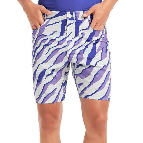 Lesmart Men's Zebra Print Soft Feel Golf Shorts Lesmart Men's Zebra Print Soft Feel Golf Shorts