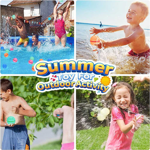 Magnetic Water Balloons Reusable Splash Ball, Summer Party Games (12 PCS) Magnetic Water Balloons Reusable Splash Ball, Summer Party Games (12 PCS)
