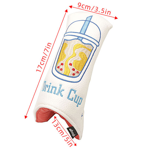Lesmart Embroidery Cute Drink Cup Magnetic Putter Cover Lesmart Embroidery Cute Drink Cup Magnetic Putter Cover