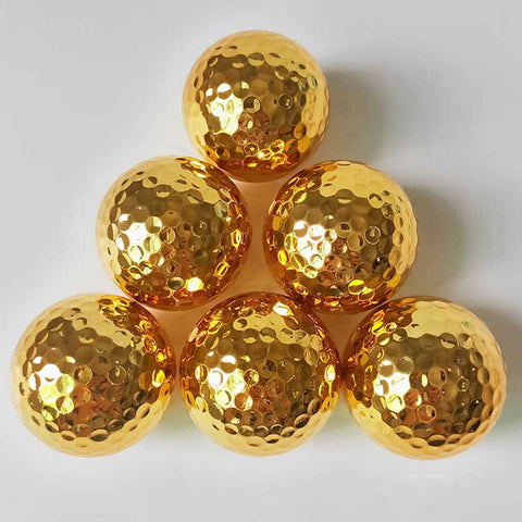 24K Gold Golf Balls (Pack of 6) - Luxurious Golf Gifts 24K Gold Golf Balls (Pack of 6) - Luxurious Golf Gifts