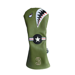 Lesmart Cartoon Shark Design Synthetic Leather Golf Head Cover