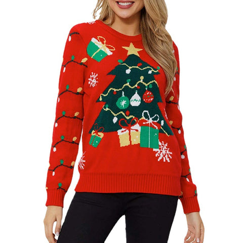 Lesmart Christmas Tree Knit Ugly Christmas Sweater Lesmart Christmas Tree Knit Ugly Christmas Sweater
