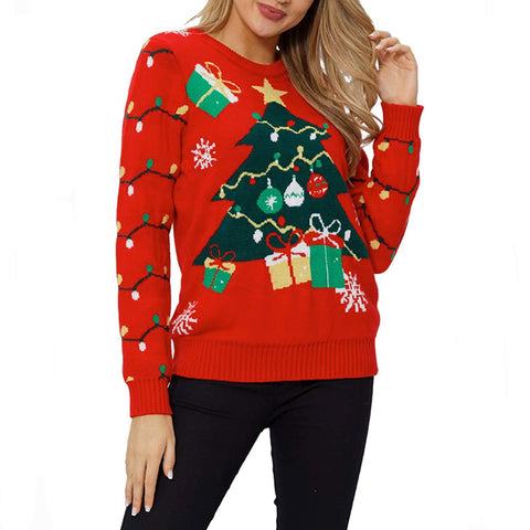 Lesmart Christmas Tree Knit Ugly Christmas Sweater Lesmart Christmas Tree Knit Ugly Christmas Sweater