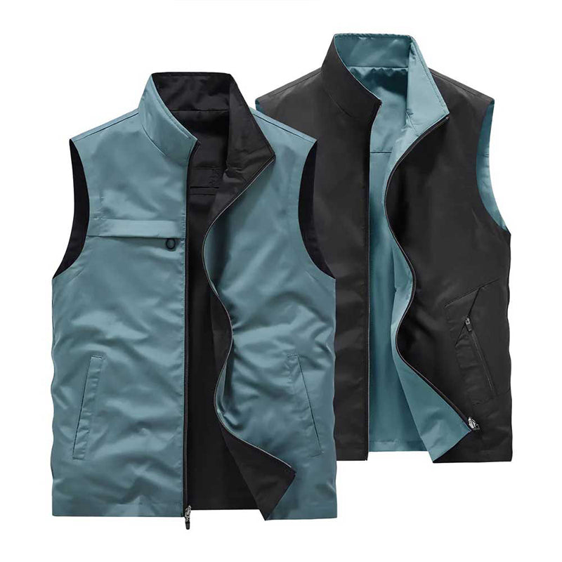 WOWFISHING Men's Lightweight Reversible Fishing Vest