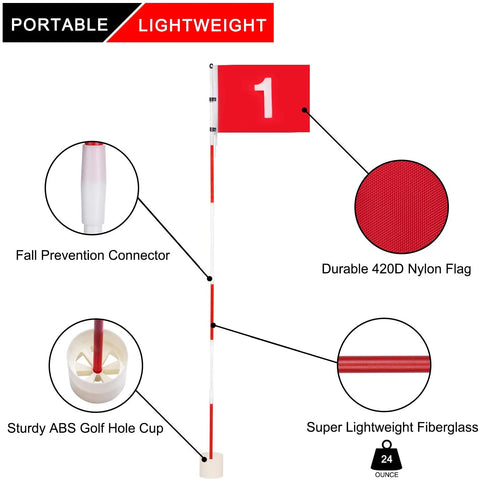 Lesmart Putting Green Flags (with Practice Hole Cup) Lesmart Putting Green Flags (with Practice Hole Cup)