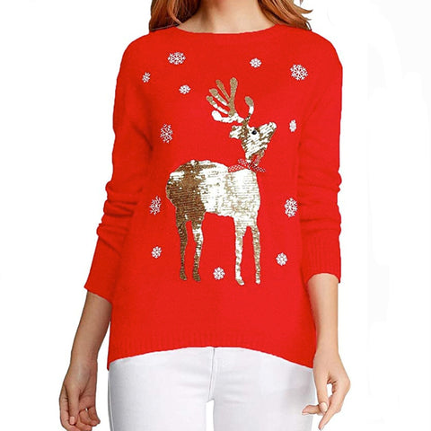 Lesmart Reindeer Funny Merry Xmas Knit Sweaters Lesmart Reindeer Funny Merry Xmas Knit Sweaters