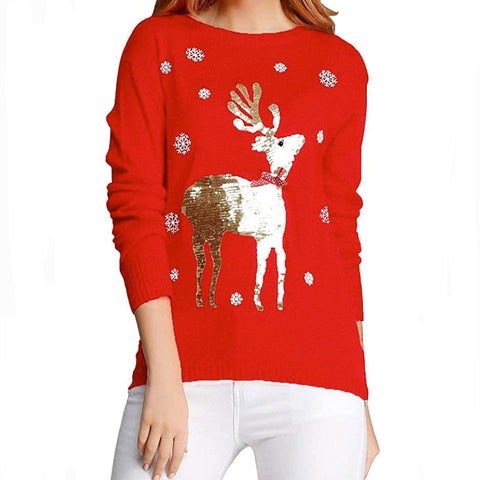 Lesmart Reindeer Funny Merry Xmas Knit Sweaters Lesmart Reindeer Funny Merry Xmas Knit Sweaters