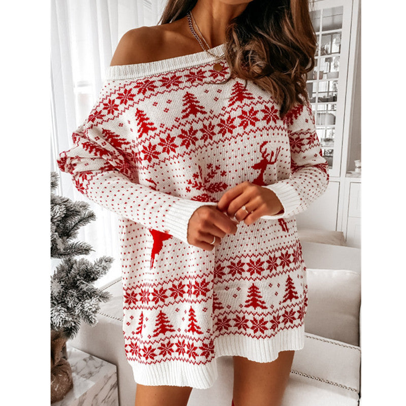 Lesmart Women's Fashion Santa Claus Ugly Christmas Sweater | Cute Christmas Sweaters | Ugly Xmas Sweater, Pink / XL