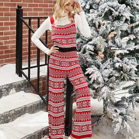 Lesmart Women's Ugly Christmas Sweater One Piece Jumpsuit Pullover Lesmart Women's Ugly Christmas Sweater One Piece Jumpsuit Pullover