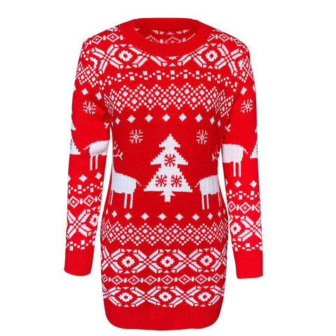 Lesmart Women's Christmas Sweater Dress Lesmart Women's Christmas Sweater Dress