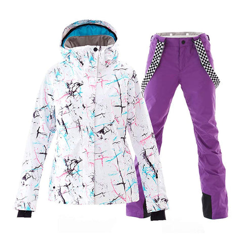 Lesmart Women's Waterproof Ski Jackets and Pants Set Lesmart Women's Waterproof Ski Jackets and Pants Set