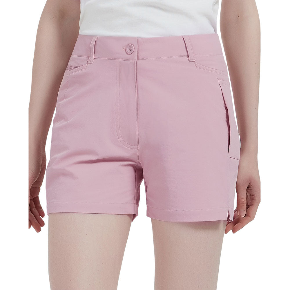 Paulo Due Ladies Smart Tailored Shorts - Casual, Washable, Knee Length - Powder Pink, Sizes 8-22