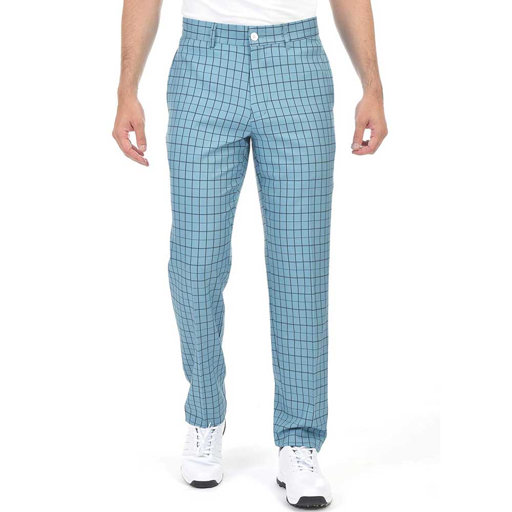 Fashion Plaid Pants For Men Checkered Trousers Lattice Striped Slim