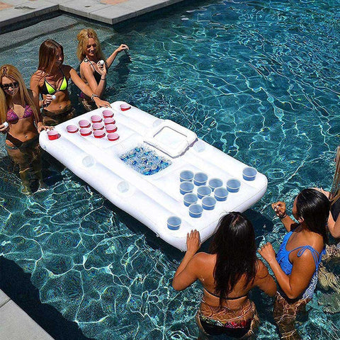 Pool Party Barge Floating Beer Table with Cooler Pool Party Barge Floating Beer Table with Cooler