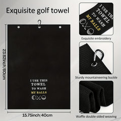 Lesmart Embroidered Funny Golf Towel with Clip - Golf Gifts