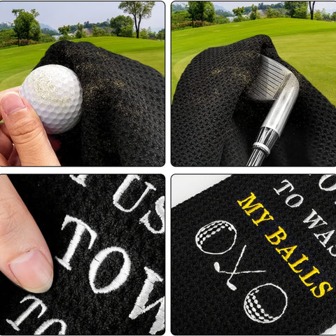 Lesmart Embroidered Funny Golf Towel with Clip - Golf Gifts