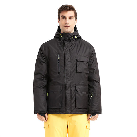Lesmart Men's Snow Skiing Jacket Hooded Waterproof Winter Coat