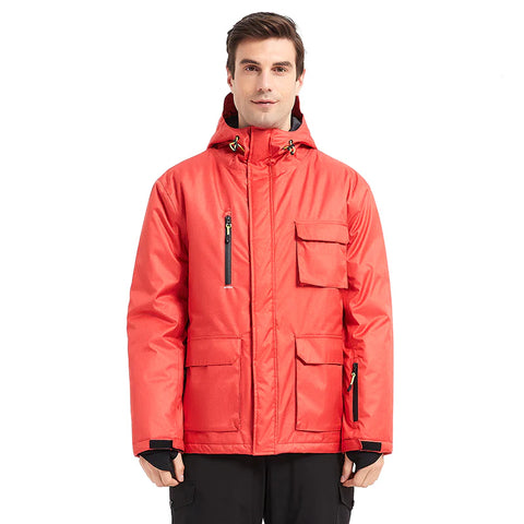 Lesmart Men's Snow Skiing Jacket Hooded Waterproof Winter Coat
