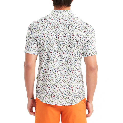 Lesmart Men's Golf Tee Printed Lightweight Golf Shirts