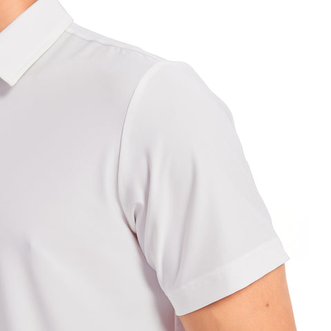 Lesmart Men's White Short Sleeve Performance Golf Polo