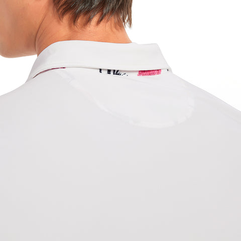 Lesmart Men's White Short Sleeve Performance Golf Polo