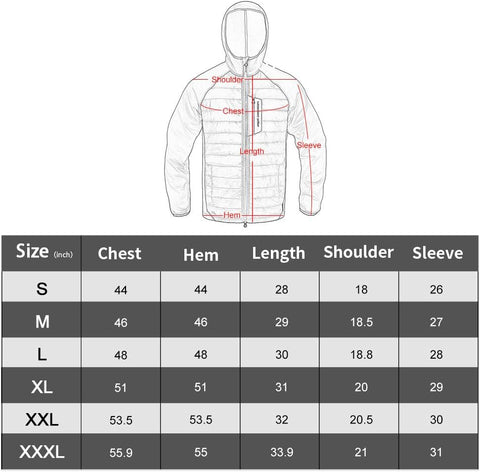 Lesmart Men's Hooded Puffer Hybrid Jacket