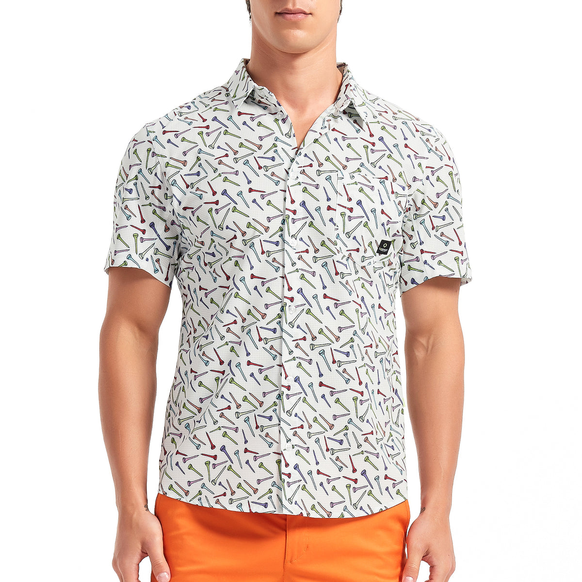 Lesmart Men's Golf Tee Printed Lightweight Golf Shirts