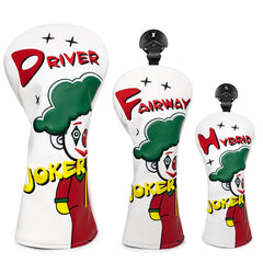Lesmart Funny Clown Joker Golf Head Covers