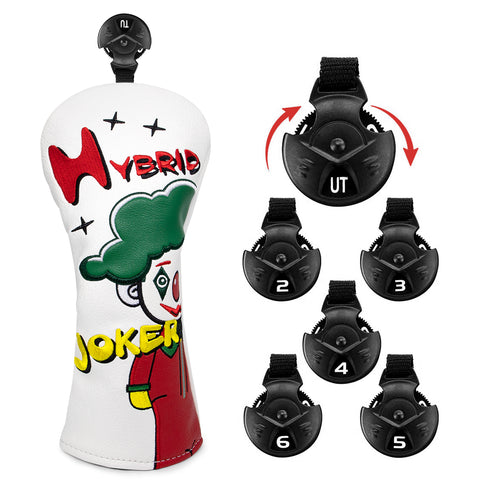 Lesmart Funny Clown Joker Golf Head Covers
