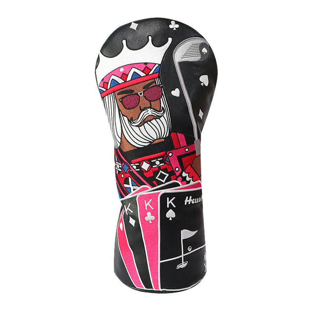 Golf Poker King Queen Golf Driver Headcover for Driver, Fairway Woods, Hybrids