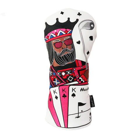 Golf Poker King Queen Golf Driver Headcover for Driver, Fairway Woods, Hybrids