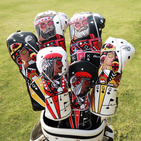 Golf Poker King Queen Golf Driver Headcover for Driver, Fairway Woods, Hybrids