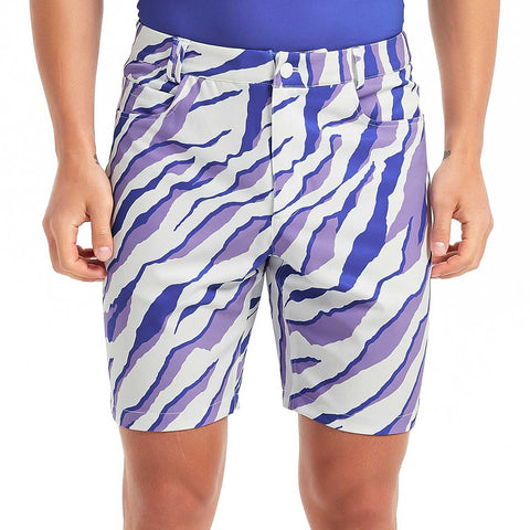 Lesmart Men's Zebra Print Soft Feel Golf Shorts