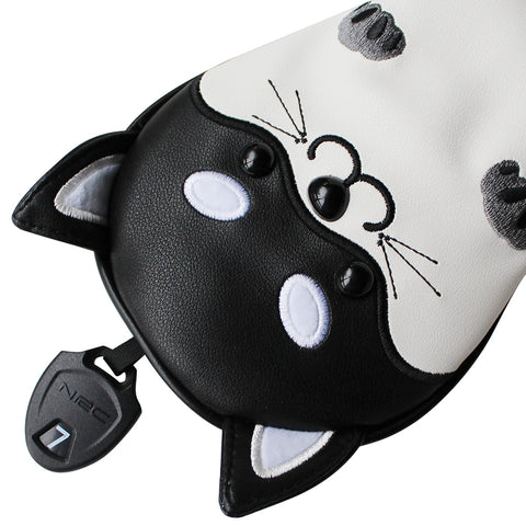 Lesmart Cute Akita PU Leather Protector Golf Headcover for Driver Fairway Hybrid Putter