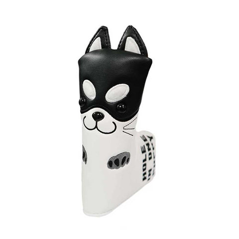 Lesmart Cute Akita PU Leather Protector Golf Headcover for Driver Fairway Hybrid Putter