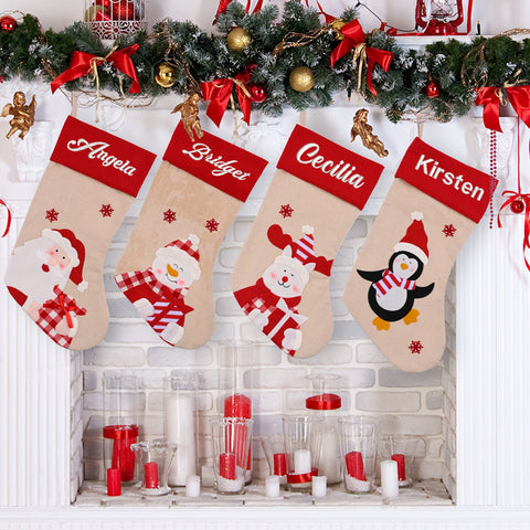 Lesmart Family Gift Christmas Stocking Custom Name (1 Piece)