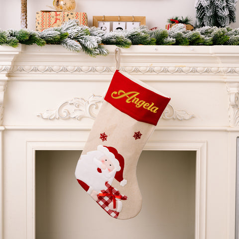 Lesmart Family Gift Christmas Stocking Custom Name (1 Piece)