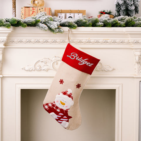 Lesmart Family Gift Christmas Stocking Custom Name (1 Piece)