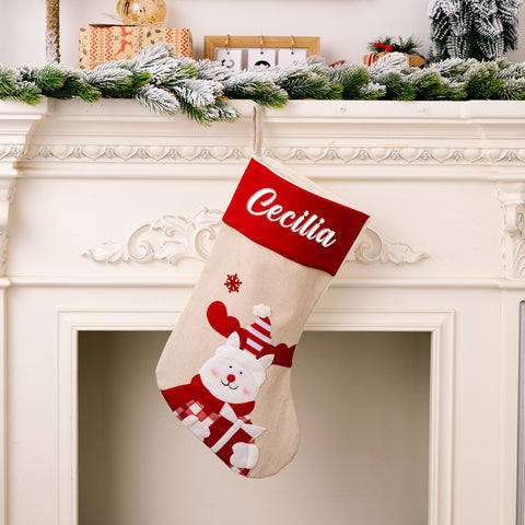 Lesmart Family Gift Christmas Stocking Custom Name (1 Piece)