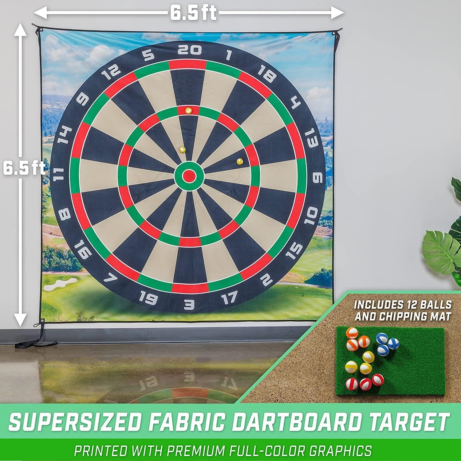 Decreasing Size Target Lesmart Golf Chipping Games with Giant Size Targets with Chipping Mat