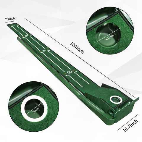 Lesmart Golf Putting Green Indoor Set With Auto Ball Return
