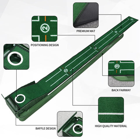 Lesmart Golf Putting Green Indoor Set With Auto Ball Return