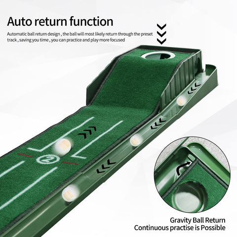 Lesmart Golf Putting Green Indoor Set With Auto Ball Return
