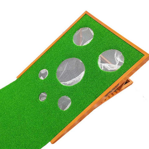 Lesmart Golf Putting Mat with Cornhole Game