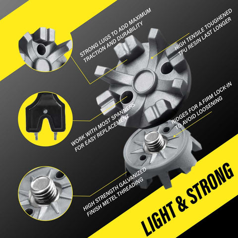 Lesmart Golf Shoe Cleats Metal Screw (23 Count & 1 Spanner)