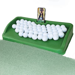 Lesmart Heavy Duty Rubber Golf Ball Tray with Phone Holder