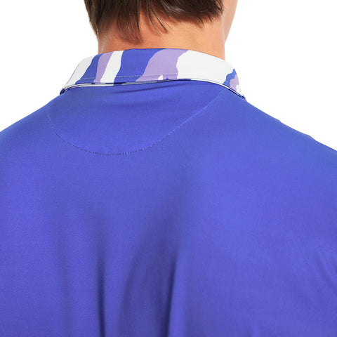 Lesmart Men's Blue Short Sleeve Performance Golf Polo