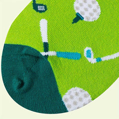 Lesmart Men's Breathable Golf Pattern Socks(5 Pairs)